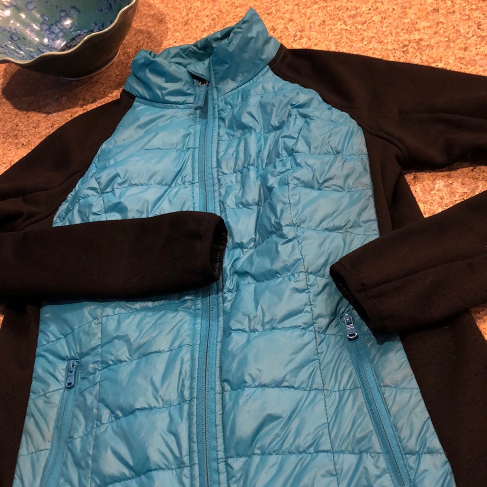 Calvin Klein Performance Small Part Puffer Blue and Black Jacket